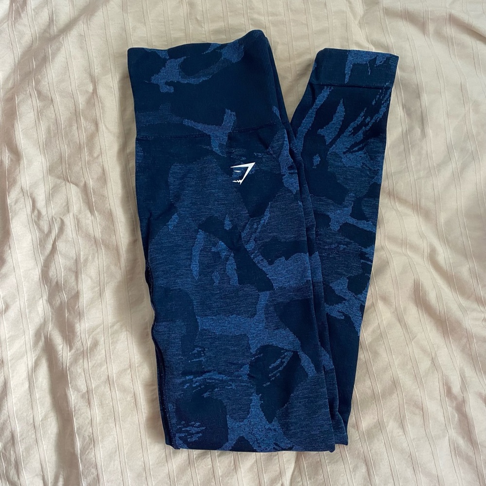 Gymshark Blue Adapt Camo Leggings